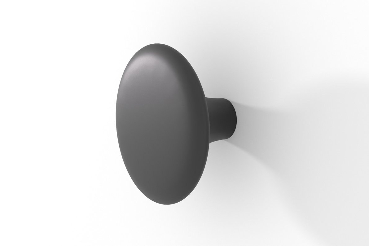 Ручка КМ - 7 Черная + винт 4*22 - Диаметр 30/20