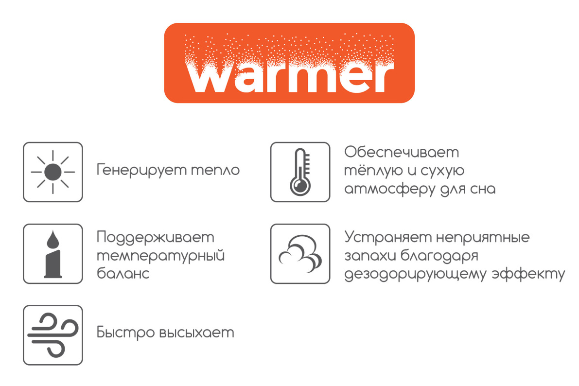 Матрас Бари в чехле Warmer