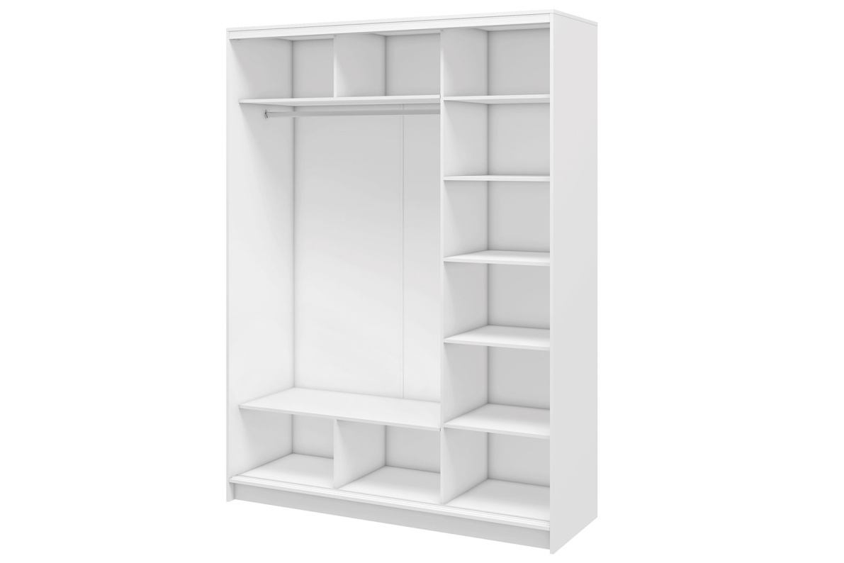 Шкаф-купе 2-х дверный 177,4х242х61,2 см БазеБелый глянец, фото 4