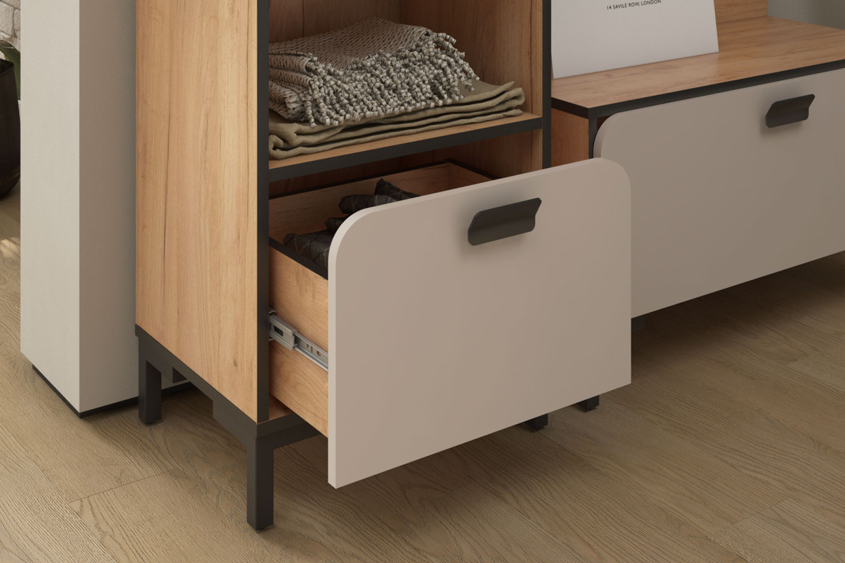 Набор мебели для прихожей (123,3х220,1х38,2 см) ЖаклинКашемир серый, фото 2