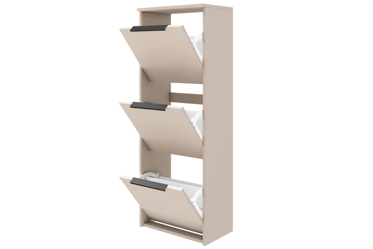 Тумба для обуви с 3-мя откидными фасадами ЛаураКашемир серый, фото 2