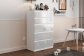 Комод с 5-ю ящиками Морвик Белый глянец, фото 2