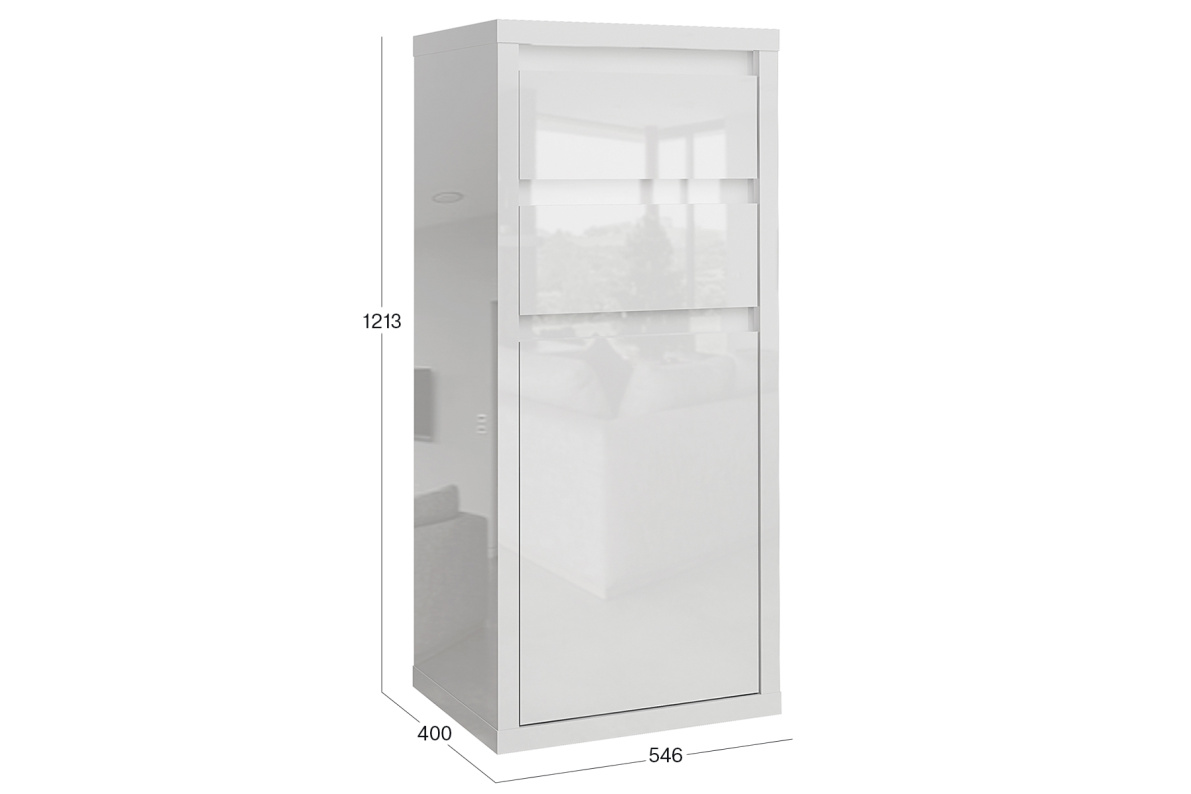 Комод  с 2-мя ящиками и дверью 54,6х121,3х40 Норден