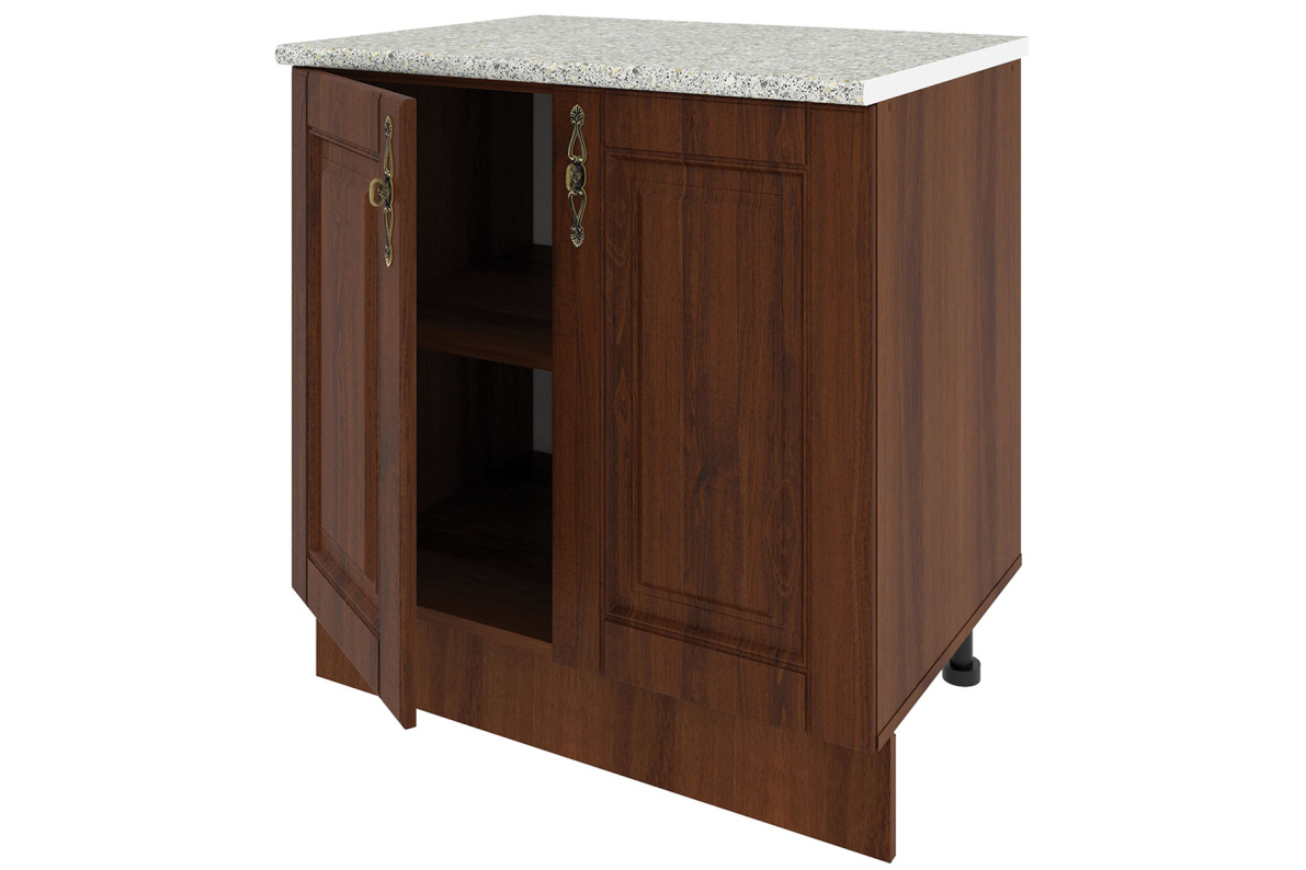 Шкаф напольный  со столешницей 80 см Орех