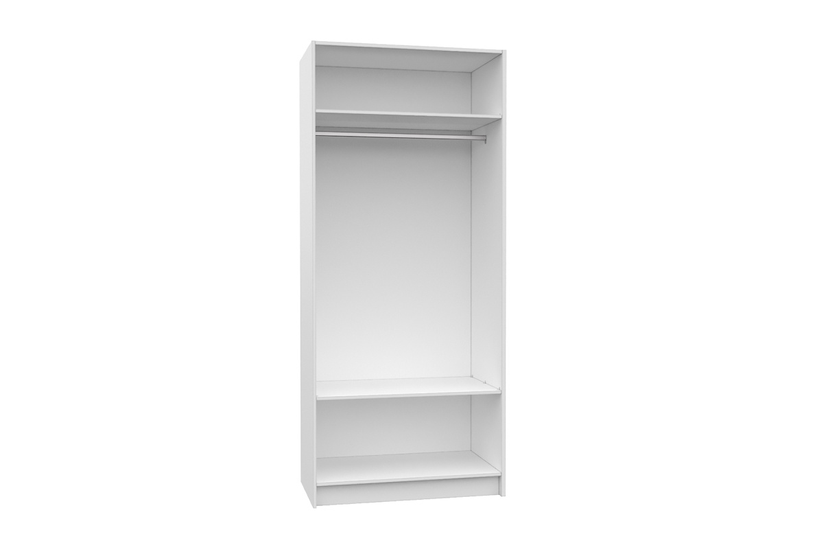 Шкаф 2-х дверный с зеркалом Оскар (компл.3)Белый, фото 2