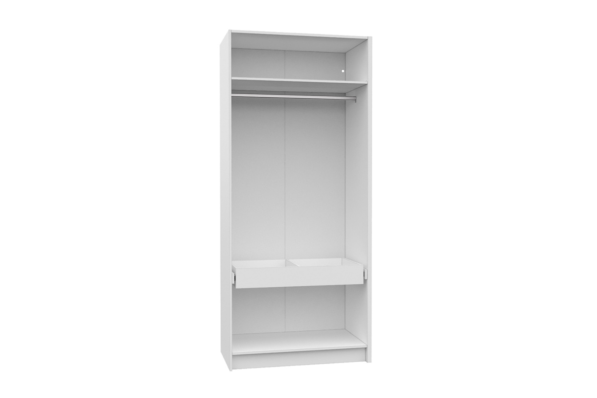 Шкаф 2-х дверный с ящиком Оскар (компл.4)Белый, фото 2