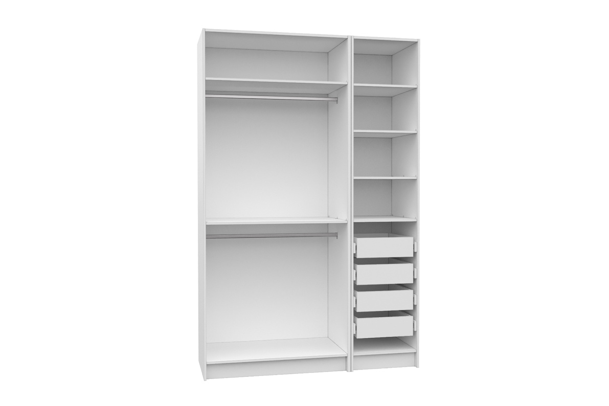 Шкаф 3-х дверный с ящиками Оскар (компл.8)Белый, фото 2