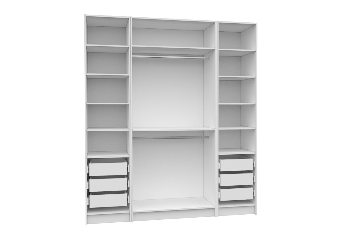 Шкаф 4-х дверный без фасадов Оскар (компл.9)