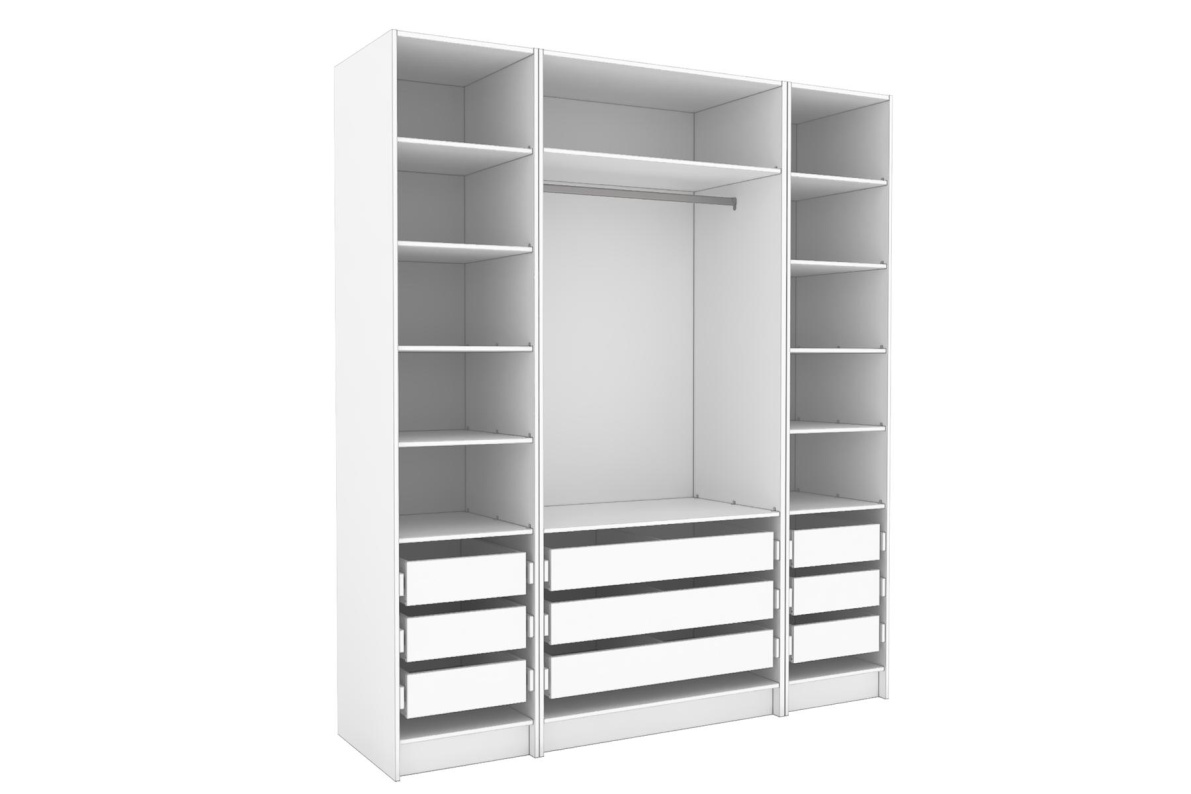 Открытая гардеробная  (компл.22), 200 см Оскар