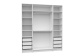 Шкаф 4-х дверный с фасадом МДФ Оскар (компл.9)Белый, фото 2
