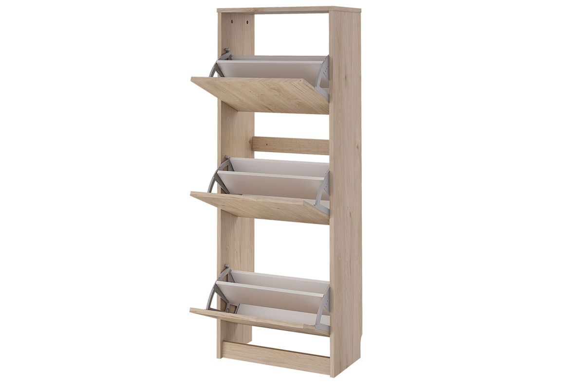 Обувница с 3-мя откидными фасадами РеанДуб гикори джексон, фото 4