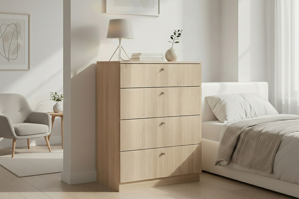 Комод 70х40х94 см с 4-мя ящиками Теви