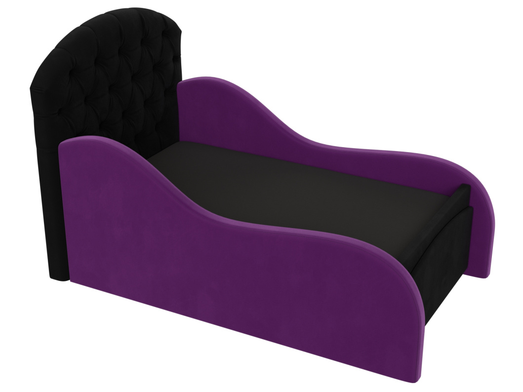 Детская кровать Злата (70х140) черно-фиолетовая